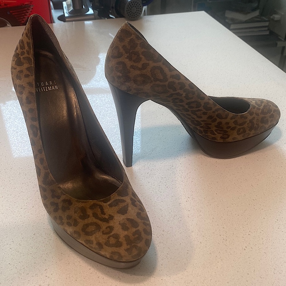 Leopard Print Stuart Weitzman Heels - image 1